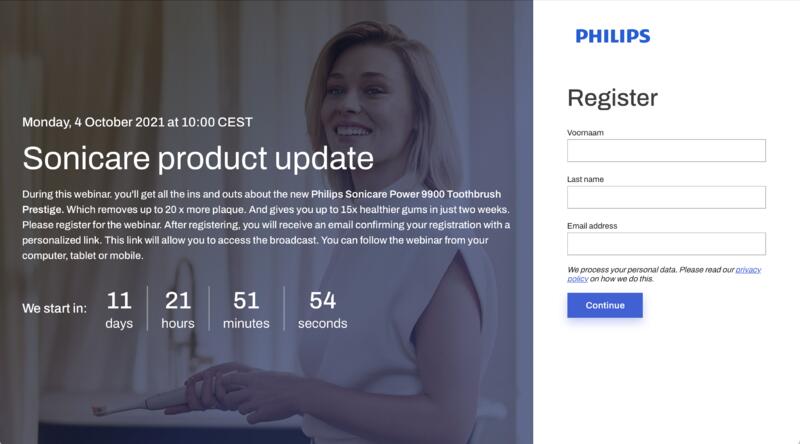 Quadia / EMG webinar platform for Philips